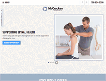 Tablet Screenshot of mccrackenchiropractic.com
